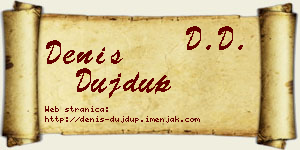 Denis Dujdup vizit kartica